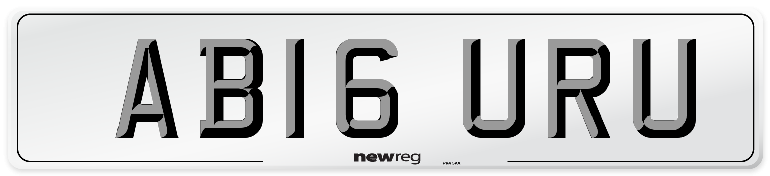 AB16 URU Number Plate from New Reg